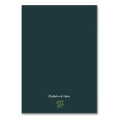 Numéro De Table Budget Minimal Elegance Green Wedding (Dos)