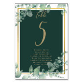 Numéro De Table BUDGET Numéro de tableau Siège Verdure Eucalyptus (Par défaut)