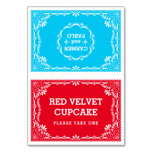 Numéro De Table Buffet de Mariage mexicain coloré Picado