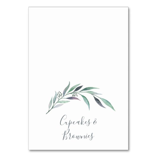 Numéro De Table Buffet d'Eucalyptus violet et vert Étiquettes alim (Par défaut)