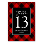 Numéro De Table Buffle rouge et noir déposé (Dos)