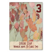 Numéro De Table Bunco feuilles et baies #3 (Dos)