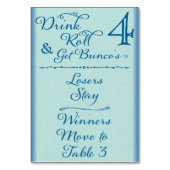 Numéro De Table Bunco Funny Boissons & Roll Table Card #4 de 4 (Dos)
