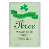 Numéro De Table Bunco Table Trois Mars Saint Patricks (Dos)