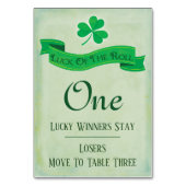 Numéro De Table Bunco Table Une Mars Saint Patricks (Par défaut)