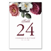 Numéro De Table Burgundy Blush Floral Rose Mariage botanique (Par défaut)