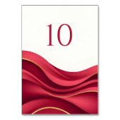 Numéro De Table Burgundy  Wedding Table Number (Dos)