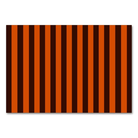 Numéro De Table Burnt Orange Stripes Retro Style Personnaliser Cec (Devant)