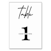 Numéro De Table Business Minimal Table Number Gala Dinner Event (Par défaut)