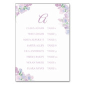 Numéro De Table Butterfly Pea Flower Wedding Seating Chart Card (Par défaut)