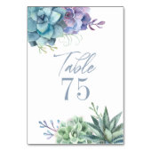 Numéro de table Cactus Succulentes Aquarelle (Dos)