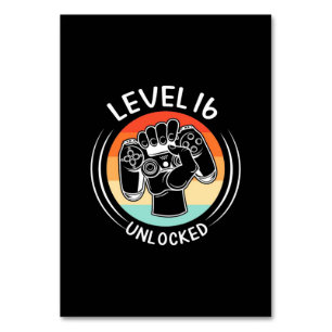 Numéro De Table Cadeau d'anniversaire Niveau 16e anniversaire dé