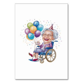 Numéro De Table Cadeau drôle d'anniversaire pour grand-mère âgée p