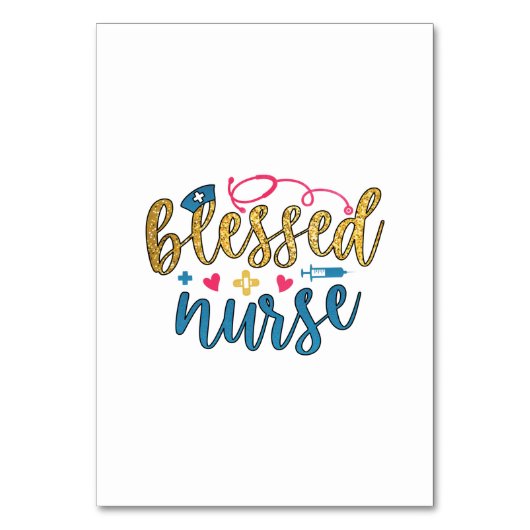Numéro De Table Cadeau infirmière | Infirmière bénie (Par défaut)