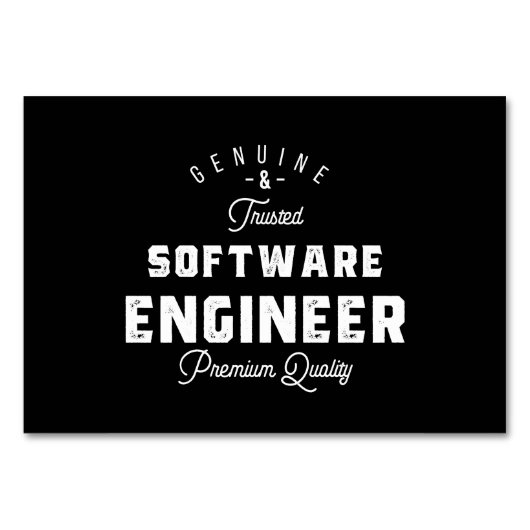Numéro De Table Cadeau pour ingénieur logiciel (Devant)