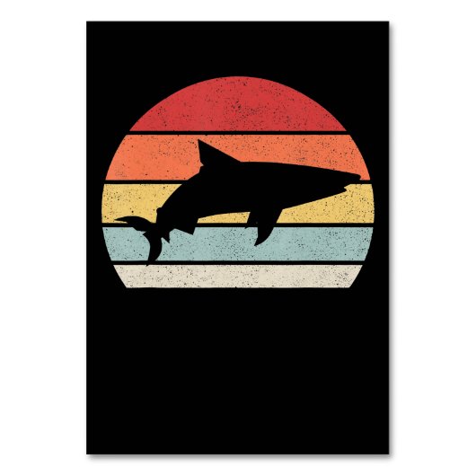 Numéro De Table Cadeaux Vintages rétro requin (Par défaut)