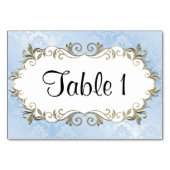 Numéro De Table Cadre bleu mariage (Dos)
