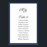 Numéro De Table Cadre bleu profond. Mariage moderne et design<br><div class="desc">Simple cadre bleu marine. Mariage élégant Plan de siège unique Numéro de tableau.</div>