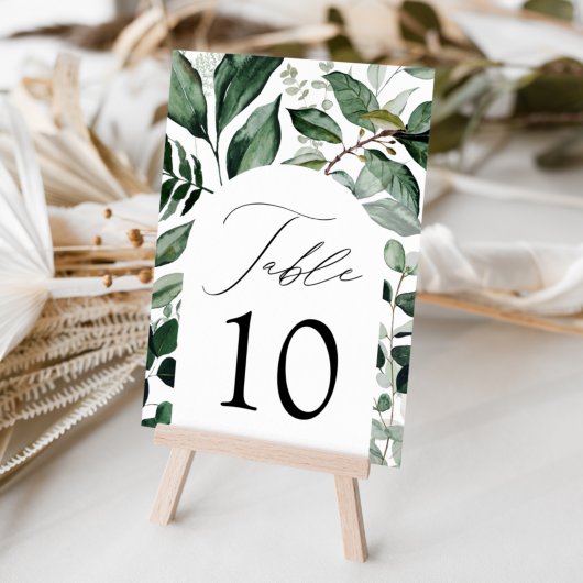Numéro De Table Cadre de mariage à verdure abondante