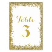 Numéro De Table Cadre de mariage avec confettis dorés et paillette (Par défaut)