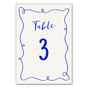 Numéro De Table Cadre de mariage gribouillé à main levée