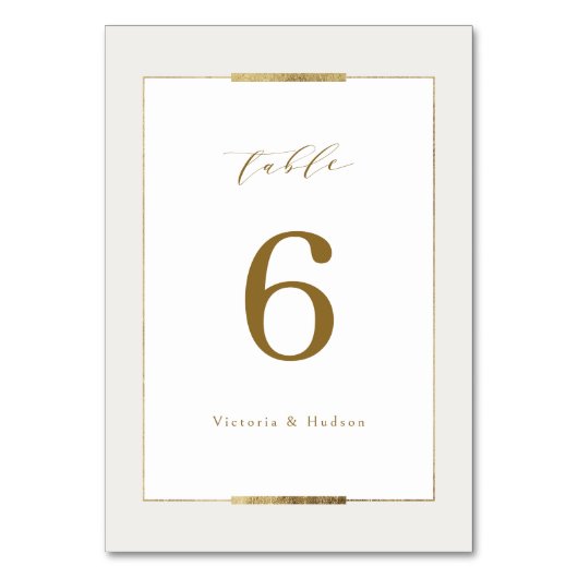 Numéro De Table Cadre Elégance Simple Moderne Classique Mariage (Par défaut)