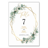 Numéro De Table Cadre géométrique or vert Simple Mariage (Par défaut)