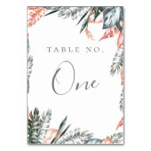 Numéro De Table Cadre moderne de Tropiques de Corail (Par défaut)