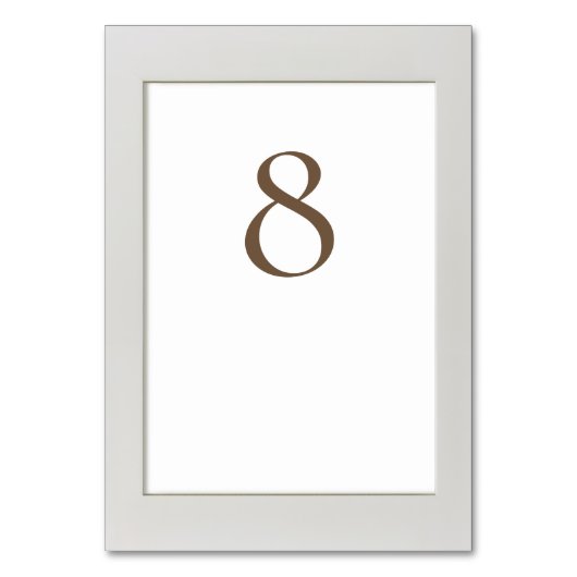 Numéro De Table Cadre simple (Par défaut)