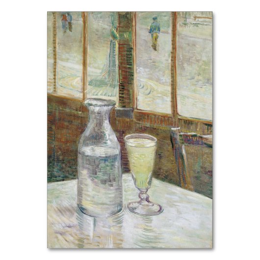 Numéro De Table Café Table avec Absinthe par Vincent Van Gogh (Dos)