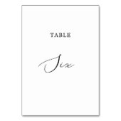 Numéro De Table Calcul noir délicat Tableau Six Numéro de tableau (Dos)