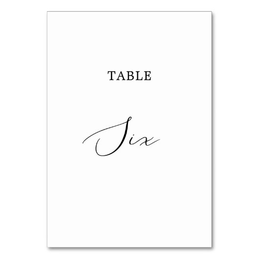 Numéro De Table Calcul noir délicat Tableau Six Numéro de tableau (Par défaut)