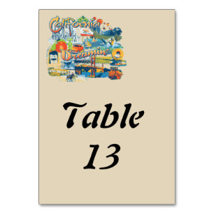 Numéro De Table California Dreaming