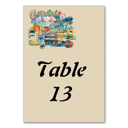 Numéro De Table California Dreaming (Par défaut)