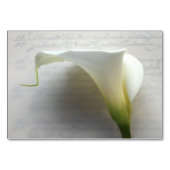 Numéro De Table Calla lily sur écriture manuscrite (Dos)
