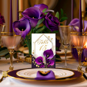 Numéro De Table Calla Lily violet tendance