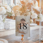 Numéro De Table Calligraphie classique moderne photo Mariage