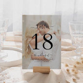 Numéro De Table Calligraphie classique moderne photo Mariage