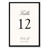 Numéro De Table Calligraphie Classique Vieille Fortune (Dos)