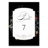 Numéro De Table Calligraphie florale noire (Par défaut)