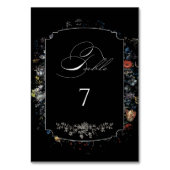 Numéro De Table Calligraphie florale noire (Par défaut)