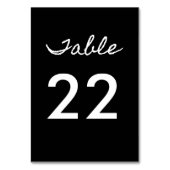 Numéro De Table Calligraphie informelle noir et blanc (Dos)