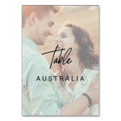 Numéro De Table Calligraphie lunaire | Pays de la photo dégradée (Par défaut)