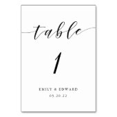 Numéro De Table Calligraphie Moderne Mariage (Par défaut)