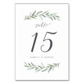 Numéro De Table Calligraphie moderne mariage de verdure rustique (Par défaut)