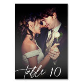 Numéro De Table Calligraphie moderne Script superposer Mariage pho (Par défaut)