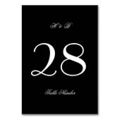Numéro De Table Calligraphie Monogramme noir et blanc Mariage offi (Par défaut)