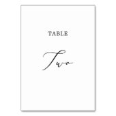Numéro De Table Calligraphie noire délicate Tableau Deux Numéro de (Par défaut)