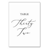 Numéro De Table Calligraphie noire délicate Tableau Trente-deux (Dos)