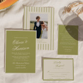 Numéro de table calligraphié olive pour mariage ch